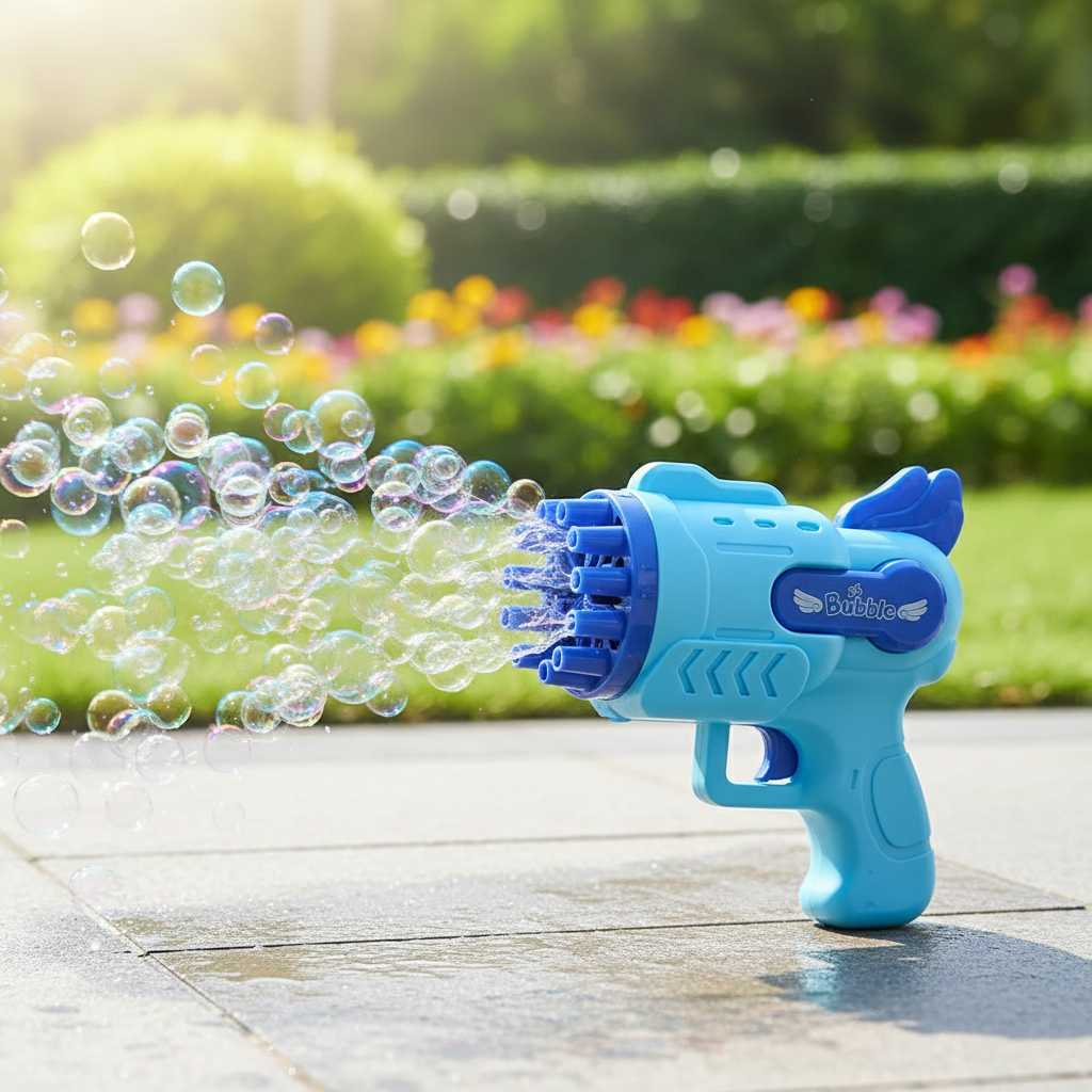 Bubble Gun Electric Automatic Soap Rocket with magical bubbles