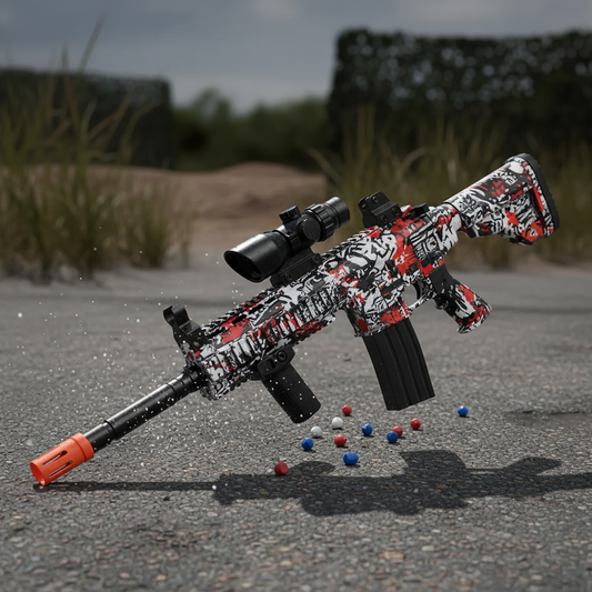 Automatic Airsoft Gun Toys in dynamic action setting