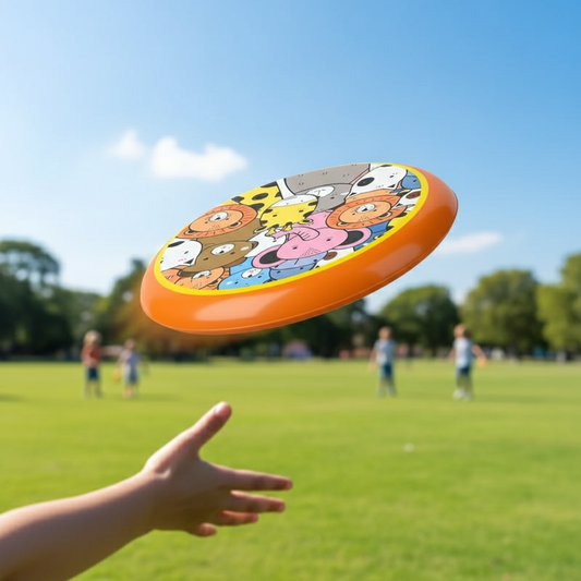 Interactive Flying Saucer Disk in dynamic outdoor setting