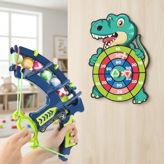 Slingshot Target Sticky Ball Dartboard in fun game setting