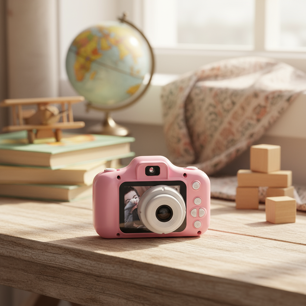 Vintage Kids Camera in charming nostalgic setting