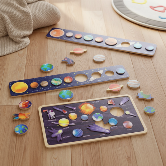 Wooden Puzzles for Toddlers in nurturing learning setting